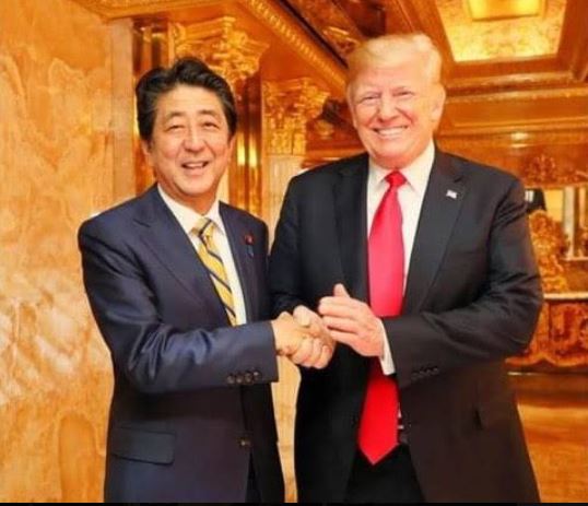 安倍晋三とトランプの身長差